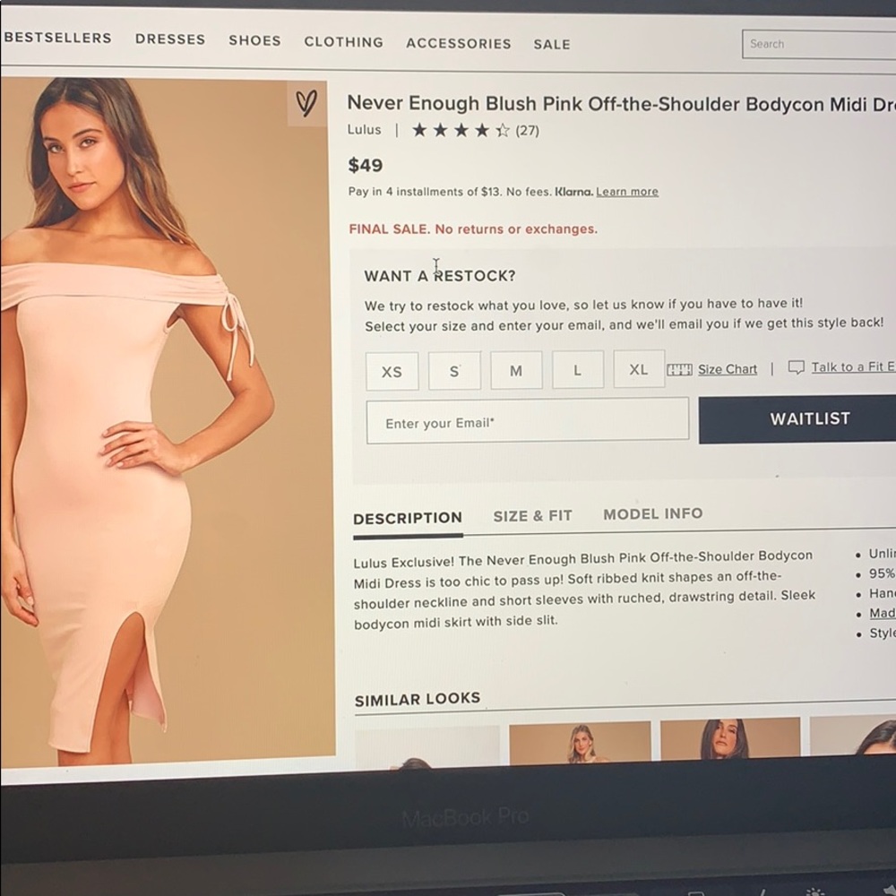 lulus blush pink off the shoulder dress